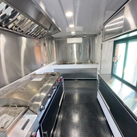 Remorque de restauration rapide, chariot alimentaire entièrement équipé pour hamburgers, hot-dogs, poulet frit, frites, sandwichs, vente ambulante en extérieur