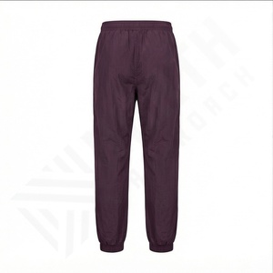 Pantalones informales de gran tamaño para hombre OEM, pantalones de chándal para hombre, pantalones de poliéster de nailon liso, pantalones de trabajo para correr para hombre - Product Image 3