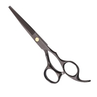 Ciseaux de coiffure professionnels J2 en acier inoxydable japonais, avec logo personnalisé, pour droitiers, manche décalé, à pointe arrondie et tranchante