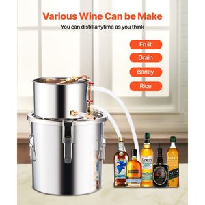 Distillatore di Alcol in Acciaio Inox da 3 Galloni/11,4 L con Serpentina in Rame, Kit per Fermentazione e Distillazione Domestica - Product Image 4