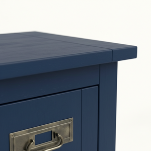 Table basse moderne PKP avec 2 tiroirs, bois de caoutchouc blanc, MDF, design durable, garantie 1 an - Meubles de salon - Product Image 4