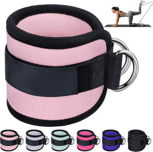 Sangle de cheville réglable pour machine à câble, attache double anneau en D, brassard rembourré pour entraînement des jambes, exercices de kickbacks, entraînement de résistance professionnel - Product Image 2