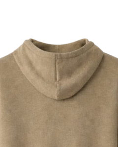 Sweat-shirt à capuche décontracté pour homme, personnalisé par le fabricant, en mélange de coton et polaire, beige, à manches longues, avec cordon de serrage réglable - Product Image 6