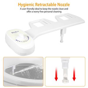 Bidet con Pressione dell'Acqua Regolabile, Accessorio per Sedile WC, Spruzzo d'Acqua Fresca, Senza Elettricità, Bidet Meccanico - Product Image 6