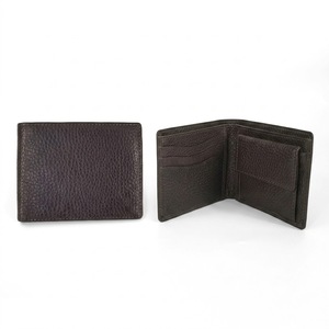High Quality Handmade Castello Pebble Top Grain Leather <b>Men</b> Standard Compact Open Short <b>Wallet</b> <b>Black</b> Brown Navy Burgundy Green - Product Image 1