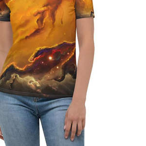 Camiseta de Mujer Personalizada OEM Más Vendida, de Alta Calidad, 100% Algodón, Transpirable y Ecológica, con Impresión por Sublimación, Camiseta de Verano Lisa - Product Image 2