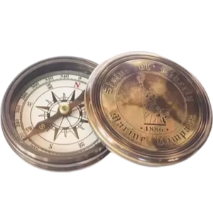 <b>Antique</b> Brass Statue of Liberty <b>Compass</b> with Poem Engraving Vintage Nautical Marine Pocket <b>Compass</b> Travel Gift Collectible Decor - Product Image 1