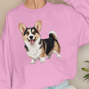 Sudaderas informales de punto para mujer con estampado de ilustraciones de Pembroke Welsh Corgi - Product Image 2