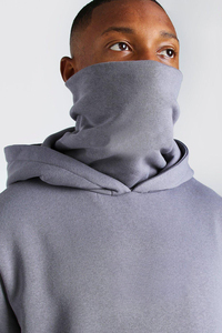 Men's <b>Black</b> Hooded Tracksuit Full Length Sweatshirt <b>Jogger</b> Set Solid Color Cotton Casual Autumn Wear Breathable Side Pockets - Product Image 4
