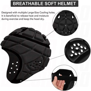 Casque souple pour flag football, casque de protection souple pour rugby, pour jeunes et adultes, équipement de protection léger et respirant - Product Image 6