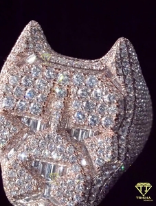 Luxury Panther Face Ring With Moissanite Diamond Iced Out Fashion Jewelry Gift Collection - Product Image 5
