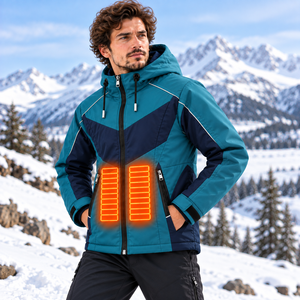 Veste chauffante USB personnalisée, manteau d'hiver thermique à capuche pour l'extérieur, batterie rechargeable, contrôle intelligent de la température, OEM - Product Image 3