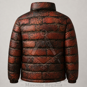 Veste matelassée d'hiver personnalisée avec logo, pour la fraternité maçonnique, l'habillement grec et la fraternité, impression par sublimation - Product Image 4