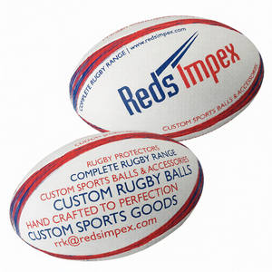 Ballon de rugby promotionnel en caoutchouc synthétique durable, logo entièrement personnalisable, idéal pour les événements d'entreprise, la promotion sportive - Product Image 1