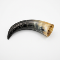 Corne naturelle marbrée artisanale, sur mesure, en gros, OEM ODM, objet décoratif médiéval viking DECORYUG