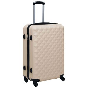 Juego de Maletas Rígidas con Ruedas de ABS Dorado, 3 Piezas - Product Image 3