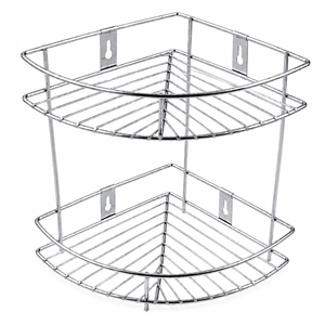 Étagère murale en acier inoxydable à deux niveaux, grande capacité, organisateur de rangement de cuisine, étagère murale robuste, rangement pour salle de bain et garde-manger - Product Image 6