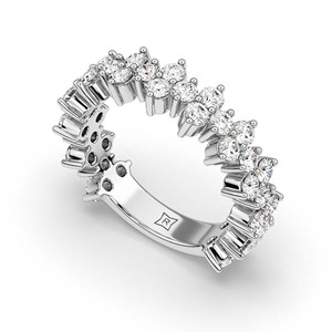 Anillo de Diamantes Naturales Redondos Brillantes de Lujo, Oro de 14K, 10K, 18K, Anillo de Compromiso, Aniversario, Joyería Fina, Regalo para Mujeres y Niñas - Product Image 1