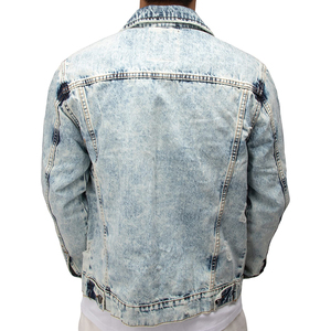 Wholesale <b>Mens</b> Jean <b>Jacket</b> | Modern Slim Fit <b>Denim</b> Outerwear with Chest Pockets Jean <b>Jacket</b> with Button Closure - Product Image 2