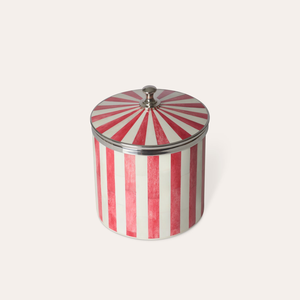 FAIZA CRAFT Seau à glace artisanal moderne à rayures en matériaux organiques avec incrustations de os et poignées en acier, bac à boissons haut de gamme en forme de boutons, en promotion - Product Image 3