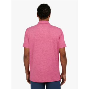 Men's <b>Pink</b> Cotton Jersey Short Sleeve <b>Polo</b> <b>Shirt</b> Regular Fit Casual Breathable Knitted Solid Color Button Front - Product Image 4