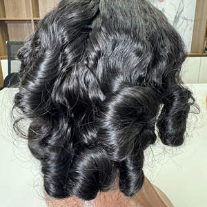 Encaje transparente 100% vietnamita hinchable rizado Natural Color negro calidad Super cabello humano de alta calidad - Product Image 4