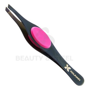 Pince à épiler de précision en acier inoxydable avec coussinets antidérapants et alignement parfait pour l'extraction des éclats - Product Image 4