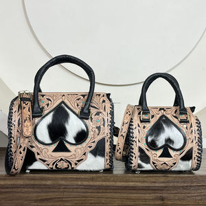 Ensemble de sacs de voyage et de week-end en cuir de vachette fait main, motif pique, collection Super Septembre, vente flash - Product Image 4