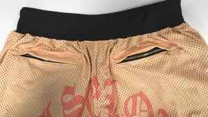 Shorts de basketball personnalisés pour hommes, double maille, coupe ample, imprimé hip-hop, streetwear, avec poches zippées - Product Image 2