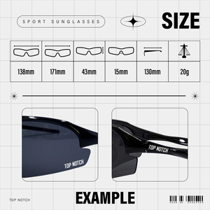 Lunettes de soleil de sport jaunes Guga OEM P1129 |   Cadre PC polarisé TAC pour lentilles coupe-vent |   En stock et logo personnalisé pour la vente en gros B2B - Product Image 6