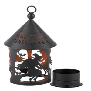 Flying Witches <b>Lantern</b> Black Halloween Ghost <b>Lantern</b> <b>Tealight</b> Holder Die Cut Design Round Shape - Product Image 4