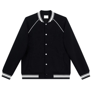 Vente en gros de haute qualité Logo personnalisé Veste d'université de baseball décontractée à manches raglan et à fermeture par boutons essentielle pour hommes - Product Image 2