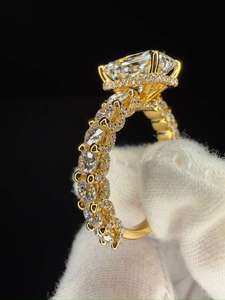 14K White Gold 3CT F VVS2 Radiant Cut Lab Grown Diamond Engagement Ring Customized Luxury Jewelry - Product Image 5