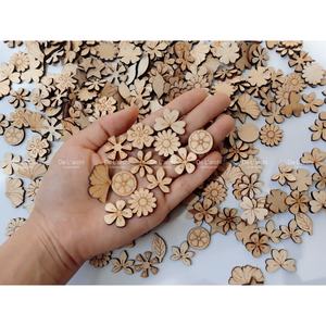 Muchos modelos de accesorios para colocar adornos de madera en forma de flor manualidades decorativas para uso doméstico para marcos de fotos - Product Image 2