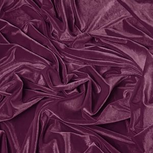 Rich Dark Wine Micro Velvet 9000 Fabric 100% Polyester 130GSM Woven Luxury Modern Girls Apparel Suit Wedding Bridal Decor - Product Image 1