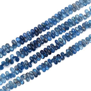 ลูกแพร์เจียระไนพลอยสีฟ้าธรรมชาติทำด้วยมือขนาด16นิ้ว5.5x8.5ถึง7x12มม. สายลูกปัดอัญมณีใช้สำหรับทำเครื่องประดับที่สร้างสรรค์ - Product Image 1
