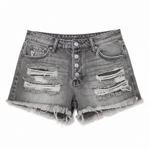 Jeans de mezclilla de cintura alta para mujer, de alta calidad, al por mayor, con bolsillos, estilo casual, pierna recta, rotos, de Bangladesh - Product Image 5