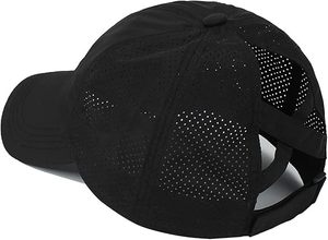 Gorra de Béisbol Negra de Malla, 6 Paneles, Ajustable, Unisex, Estilo Casual, Color Sólido, Transpirable, para Exteriores, Primavera/Verano, Estilo Adulto - Product Image 4