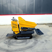 Mini-dumper sur chenilles entièrement hydraulique 500 kg 800 1000, petit dumper électrique à démarrage électrique, mini-dumper utilitaire sur chenilles