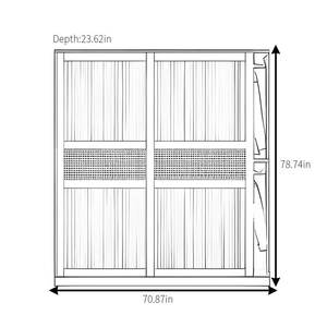 ตู้เสื้อผ้าหวายทอแบบคลาสสิกย้อนยุค - Product Image 2