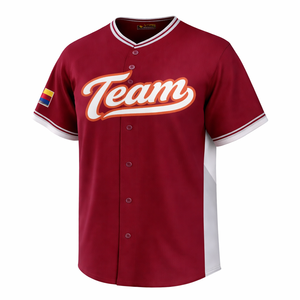 Digital Sublimation Print Baseball Jersey OEM Custom Stitched <b>Design</b> Breathable Bulk Wholesale - Product Image 1