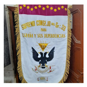 ชุดเครื่องราชอิสริยาภรณ์มาซอนิก แบนเนอร์ OES ชุดดาวสามเหลี่ยมสีแดง พร้อมตราสัญลักษณ์และตัวอักษร รวมถึงโลโก้ ปี 2026 - Product Image 4