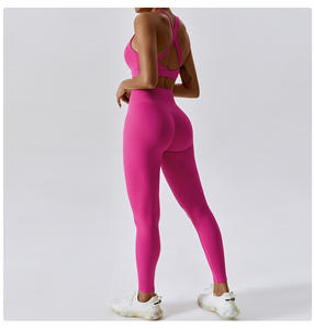 Conjunto de Yoga para Mujer al por Mayor, 2 Piezas, Cintura Media, Spandex/Nylon, Transpirable, Cómodo, Ligero, Leggings para Correr, Fitness y Gimnasio - Product Image 5