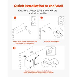 "2-Tier Wall-Mounted <b>Kitchen</b> <b>Storage</b> Cabinet with 4 Doors & Adjustable Shelf <b>for</b> Laundry Room" - Product Image 6