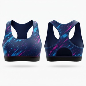 Sujetador Deportivo de Fitness MMA para Mujer, Top Corto Personalizado con Estampado Completo, Tejido Transpirable de Secado Rápido, Flexible y Atlético - Product Image 4