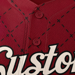 Maillot de baseball personnalisé 100 % polyester, imprimé par sublimation, respirant, col en V, manches courtes, unisexe, adulte, devant uni, couleur marron et blanc - Product Image 4