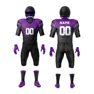 Customized Sublimation Print American Football Uniforms Jersey Shirts Tops & <b>Padded</b> Shorts Set Reliable Product Football Uniform - Product Image 1