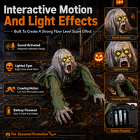 Décoration d'Halloween Horreur Rampante en Gros avec Yeux Lumineux, Son et Mouvement pour Fournitures de Fête Importateur Acheteur