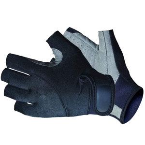 Gants de navigation en cuir imperméables respirants à logo personnalisé de haute qualité OEM, à doigts courts, unisexes, avec fermeture auto-agrippante, neufs - Product Image 1