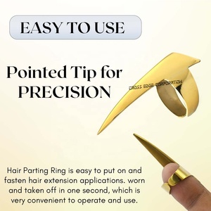 Aiguilles à crochet en acier inoxydable de qualité chirurgicale 5 cm Séparateur de cheveux à prélèvement rapide Logo personnalisé Cross Edge Corporation Usage commercial - Product Image 4